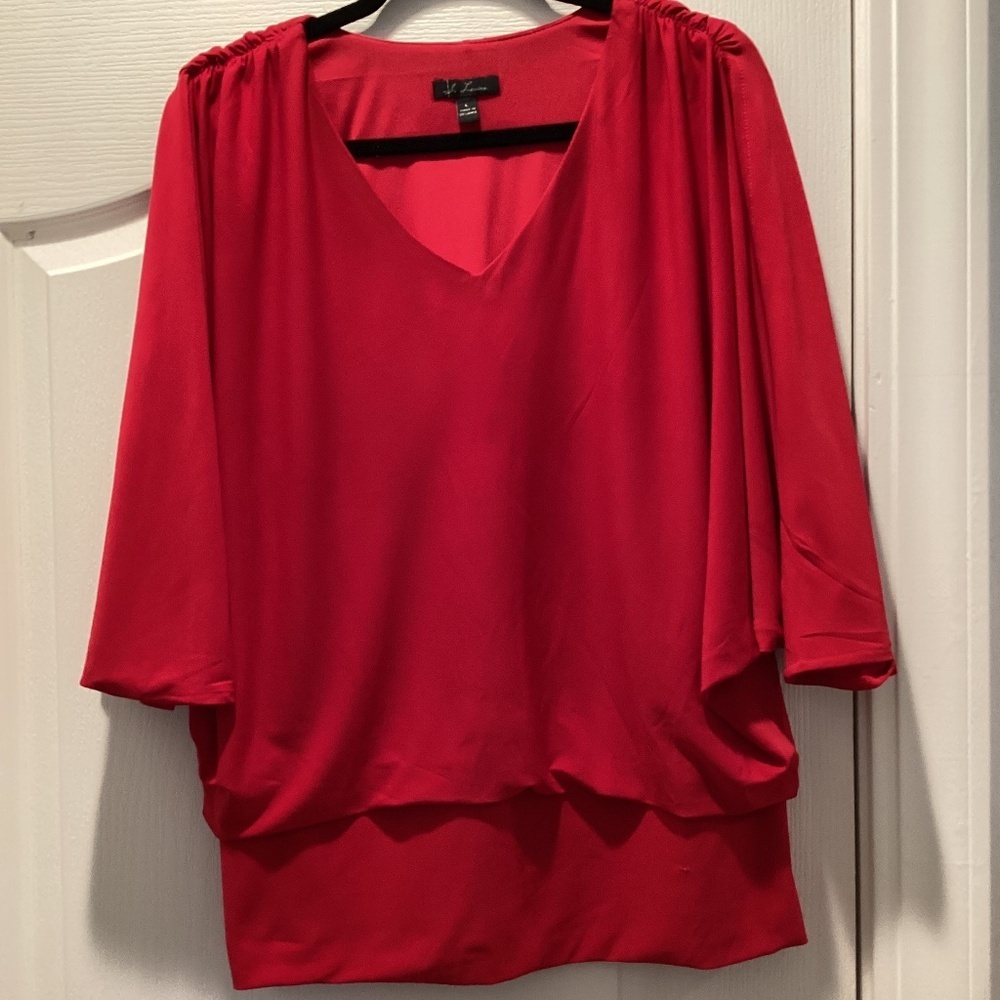 Dolman SLEEVE V NECK TOP (Size: Large)